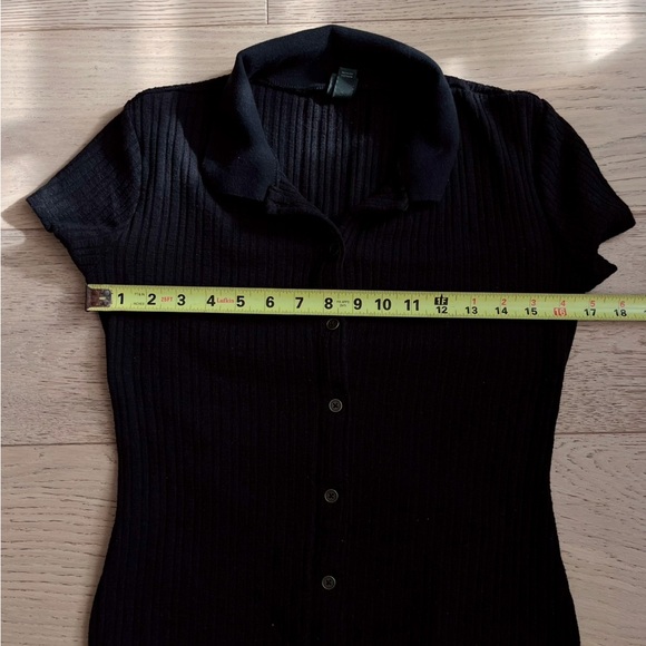 Women's Short Sleeve Bodycon Polo Dress - Wild Fable Black - Picture 14 of 14